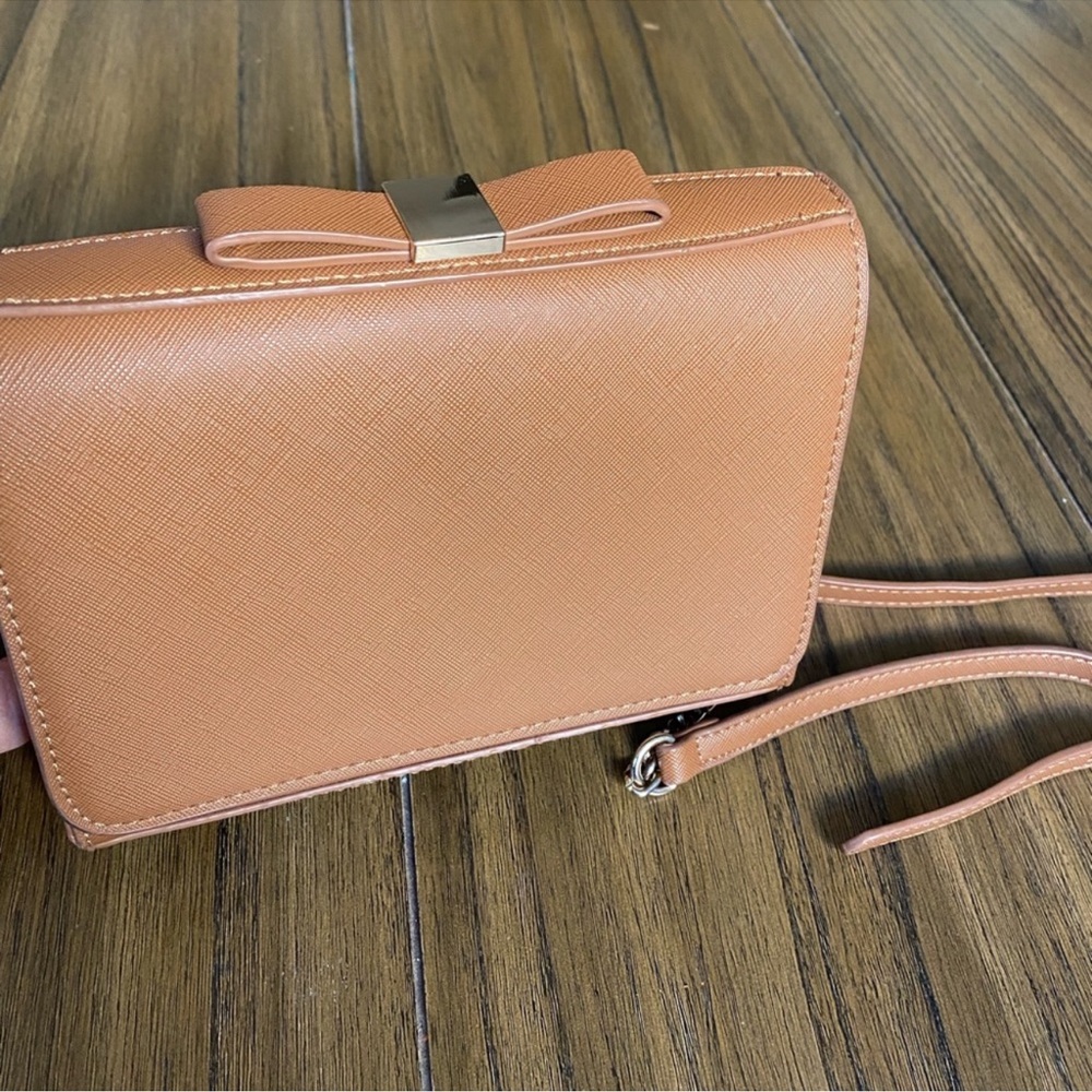 Miztique brown bow crossbody purse